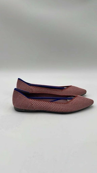 Womens ROTHY’S The Point Amber Metallic Herringbone Flat Shoes Retired Size 6 Rothy’s