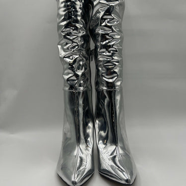 INC Iyonna Women’s Slouchy Over-The-Knee Boots Silver Size 7.5M INC International Concepts