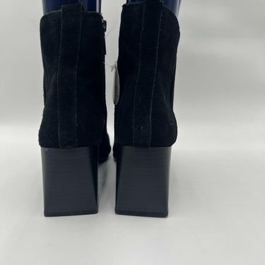 Blondo SANAA Black Suede Waterproof Zip Block Heel Ankle Boots Women’s 9.5 M