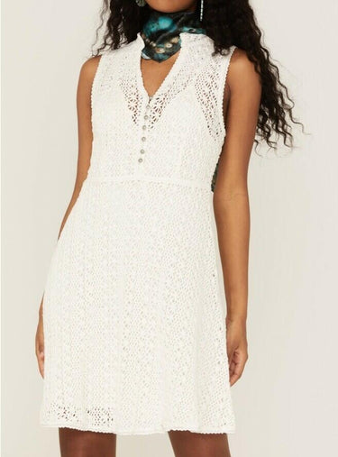NWOT Beyond The Radar Women's Hepburn Lace Sleeveless Dress Ivory Size S Beyond The Radar