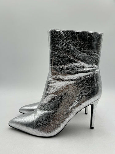 MIA Women's Mardi Fashion Size Zipper Boot, Color Silver, Size 9.5M