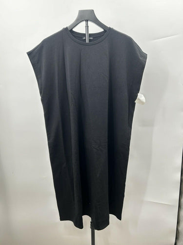 Eileen Fisher black crew neck boxy dress Size M Eileen Fisher
