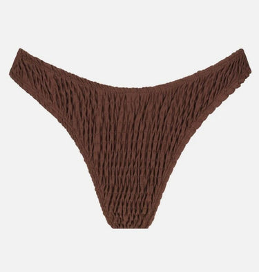 NWOT Charlie Holiday Jodie Shirred Brief Chocolate Size xS Charlie Holiday