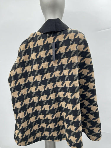 NWT Women’s Tahari black and tan houndstooth pattern Vest Size S / M Tahari