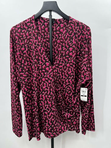 I.n.c Reinvent Knits Top Womens Wrap Blouse Yannie Plus Size V Neck Stretch 3X Inc