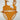 Cotton On Woman’s orange ribbed two-piece bikini set tie-shoulder straps Size 16 Cotton On