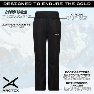Arctix Women's Insulated Snow Pants, Black, XL ARCTIX