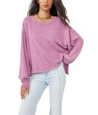 Free People Ready for This Tee Washed Amethyst MD (Women's 8-10) Free People