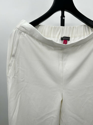 Vince Camuto white pull-on ankle Woman’s Ivory pants Elastic Size M Vince Camuto