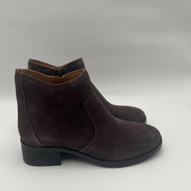 Women's Lucky Brand Pattrik Brown Suede Zipper Chelsea Boots Size 6.5 Lucky Brand