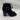 Renvy Black Fabric Lace Up/Zip Round Toe Block Heel Ankle Boots Womens Size 8/38