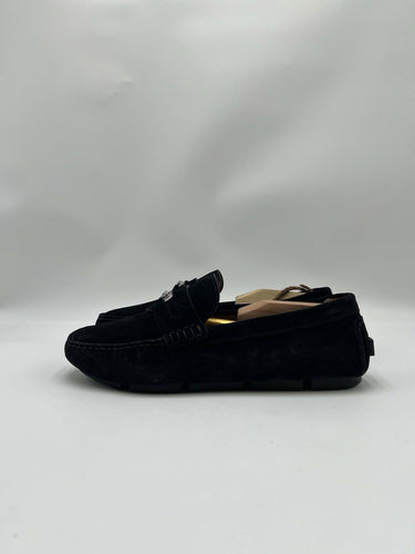 Men’s Versace Medusa driver loafers Black Suede Size 42 Versace