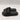 Alexander McQueen Women's black rubber logo embossed slides Size 37 Alexander Mcqueen