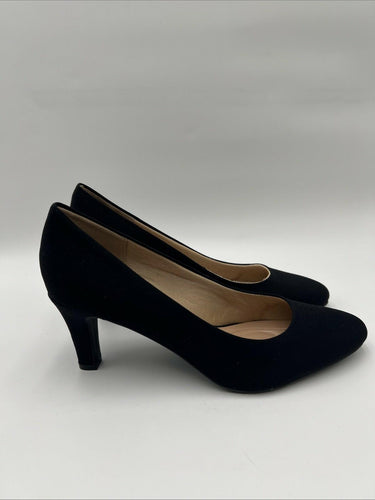 Kelly & Katie Black Pointed-Toe Heels Genna 8.5M Textile Upper & Man-Made Sole E Kelly & Katie