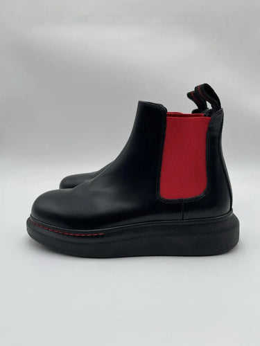 Alexander McQueen Hybrid Chelsea platform boots in black leather Size 38 Alexander McQueen