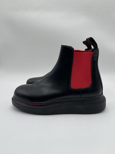 Alexander McQueen Hybrid Chelsea platform boots in black leather Size 38 Alexander McQueen