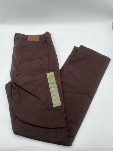 Brothers/Sons Men's Brown Chocolate Straight Leg Casual Pants 33W x 32L* Brother & Son