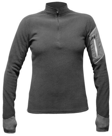 Hot Chillys Women's La Montaña Zip Fit Base Layer - Black/Black, Size L Hot Chillys