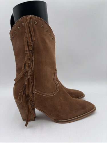 Idyllwind Sidewinder Studded Fringe Western Boot Brown Womens Size 9.5 Idyllwind