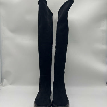 Women’s Stuart Weitzman City Over-the-Knee Lug Sole Sheared Lab Boots Size 6.5M Stuart Weitzman