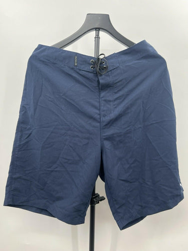 Hurley Mens Board Shorts Navy Blue Surf Swim Trunks Lace Up - 34
