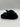BCBG Generation Black Faux Fur Cross Slides Size 7