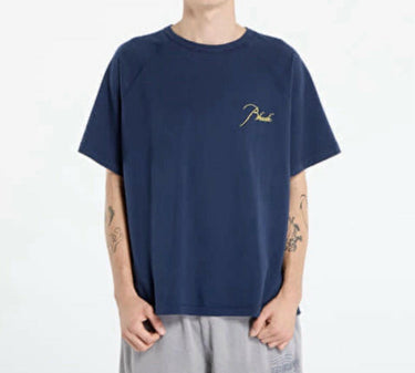 RHUDE Embroidered raglan-sleeve T-shirt Blue Size 2XL RHUDE