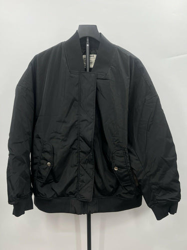 CISONO Padded Bomber Jacket Black Oversized Wind Resistant Size L CI SONO