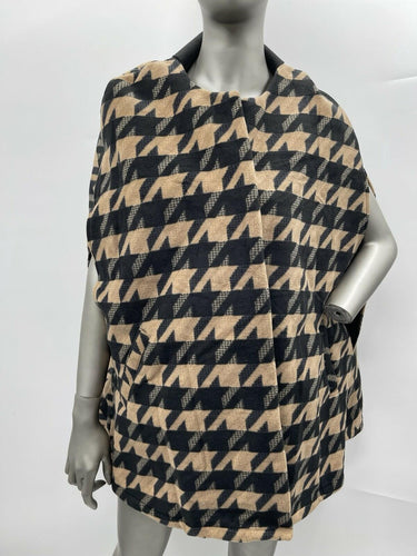 NWT Women’s Tahari black and tan houndstooth pattern Vest Size S / M Tahari