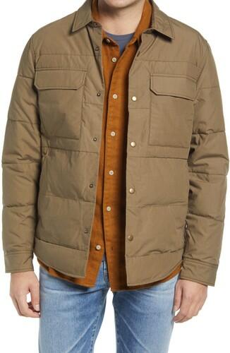 Madewell Quilted Shirt Jacket in Safari Khaki at Nordstrom, Size X-Large Madewell