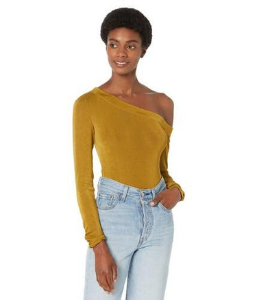 Free People Thats Hot Bodysuit Olive Bitters LG (Women's 12) Free People