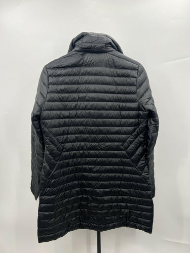 32 Degrees Packable Puffer Jacket Hooded Lightweight Mid Length Black Size S