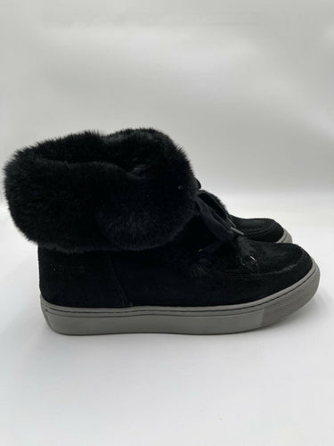 Women’s Cougar Dasha Black suede faux fur ankle boots Size 10 Cougar