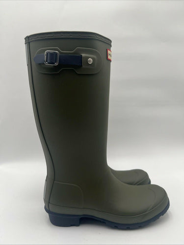 Hunter Original Kids Pull On Rubber Boots Olive/Midnight Size Size 5B Hunter
