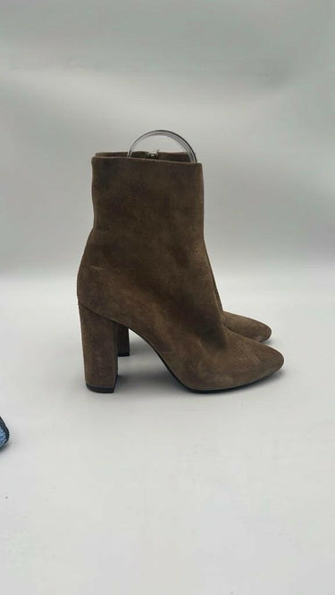 Women’s Saint Laurent Loulou Brown Suede Ankle Boots Size 37.5 Saint Laurent