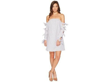 Women's Cece Kellen Cotton Shift Blue Dress, Size 12 CeCe