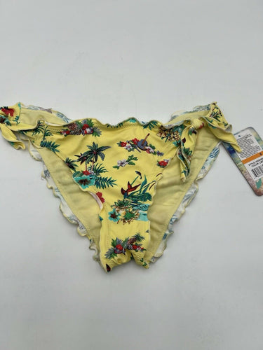 Hobie Tropical Tie-Side Bikini Bottom Yellow Floral NWT S Hobie