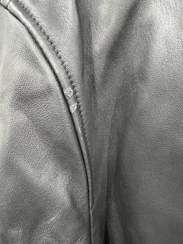 Industry Republic Clothing Leather Bomber Jacket Black Mens Size M