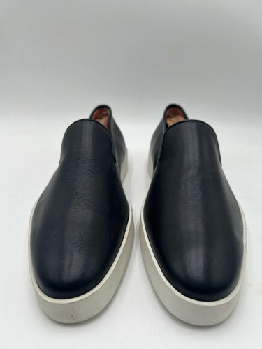 Santoni Men's Atlantis Black Leather Slip-On Loafers Size 9