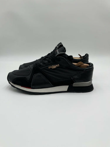 Roberto Cavalli Sport men's Black leather / nylon sneakers Size 7.5