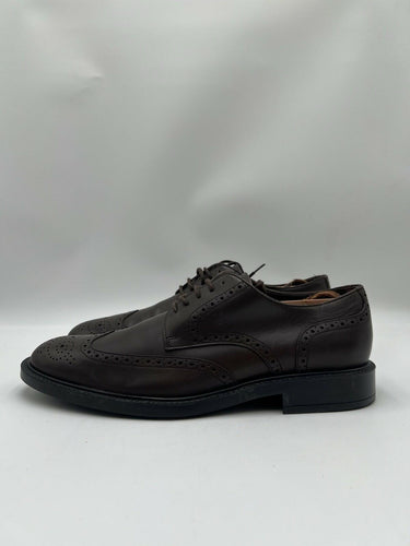 Men’s Tod's Lace Up brown leather wingtip derbys Size 8.5UK