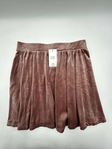 Pink Rose Mini Skirt Soft Women's faded mauve velvet material Size L Pink Rose