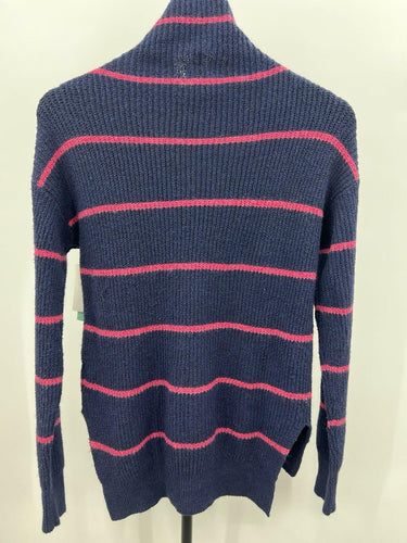Abound Womens Purple Pink Striped Long Sleeve Turtleneck Pullover Sweater XXS Abound