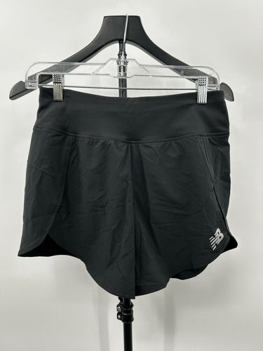 New Balance Impact Run 3" Shorts Women's Sz S Black Lined Athletic Zip Pocket New Balance