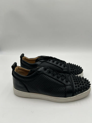 Christian Louboutin Louis Junior Spikes Orlato Black Leather Size 41 Christian Louboutin
