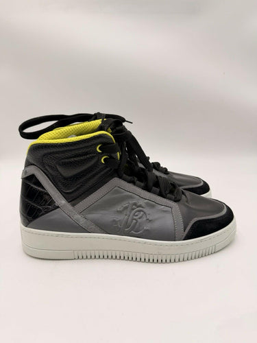 Men’s Roberto Cavalli black and gray high-top sneakers Size 40 Roberto Cavalli