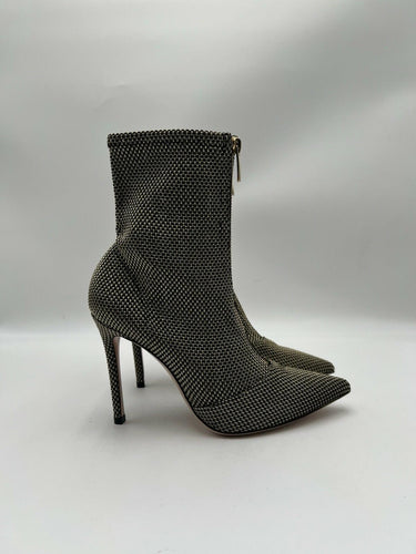 Gianvito Rossi Ferrer Space gold metallic mesh ankle bootie Size 36 GIANVITO ROSSI