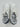 Versace Men's Embossed White & Blue Leather Low Top Sneakers Shoes Size 43 Versace
