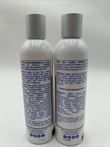 Platinum Seamless Pure Silk Satin Shampoo & Conditioner 8oz Platinum