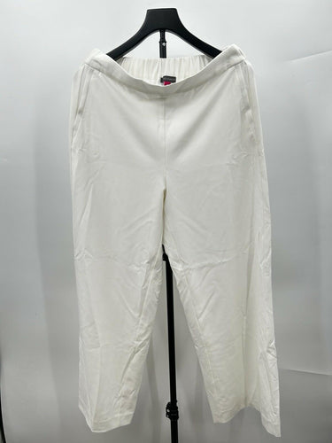 Vince Camuto white pull-on ankle Woman’s Ivory pants Elastic Size M Vince Camuto